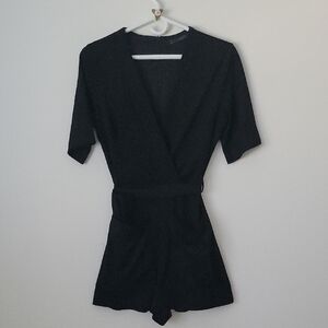 Zara Black Wrap Romper